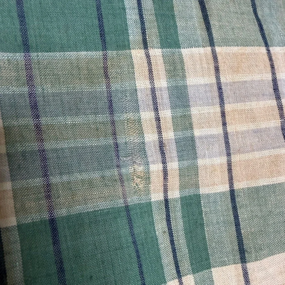 Vintage Gordon of Philadelphia Plaid Blazer Green Tan 3 Button Sport Coat 42R